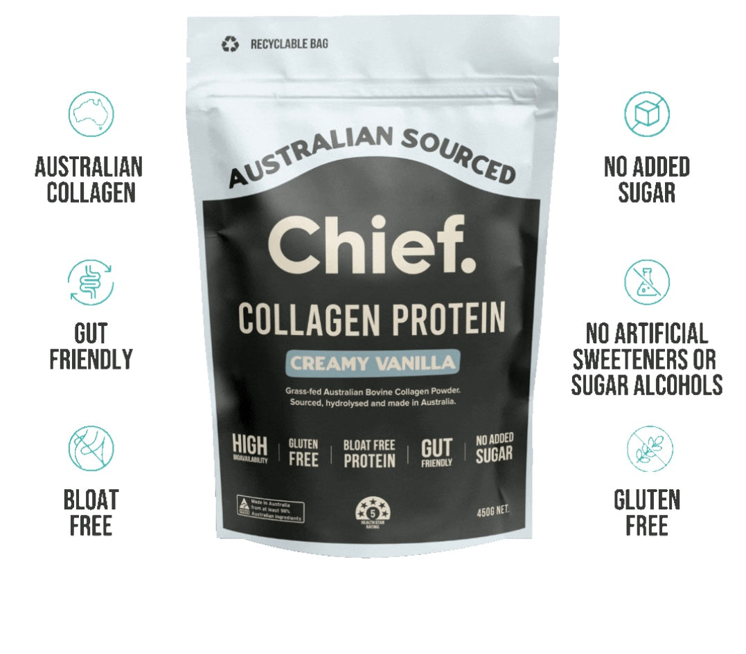 Chief - Grass-fed Collagen Protein Powder - Creamy Vanilla