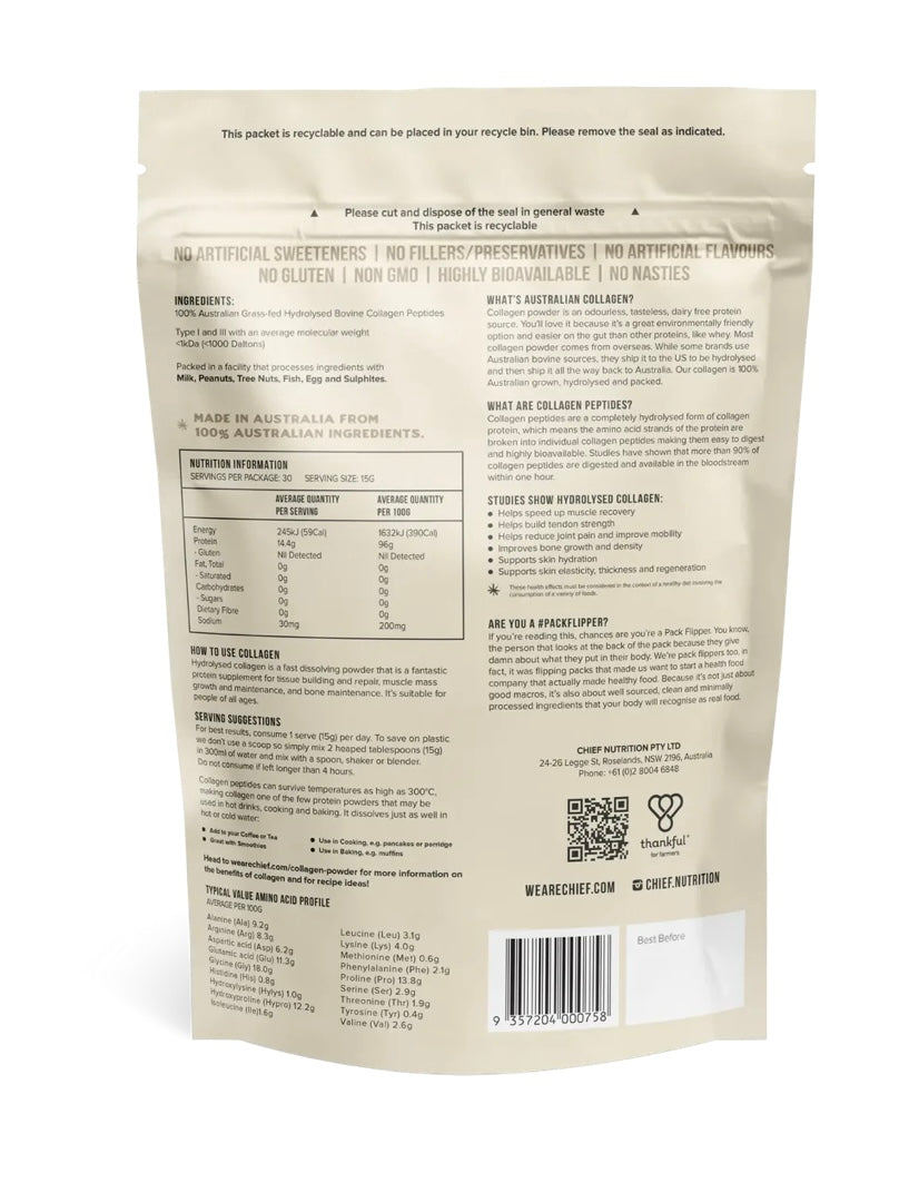 Chief - Grass-fed Collagen Protein Powder - Unflavoured