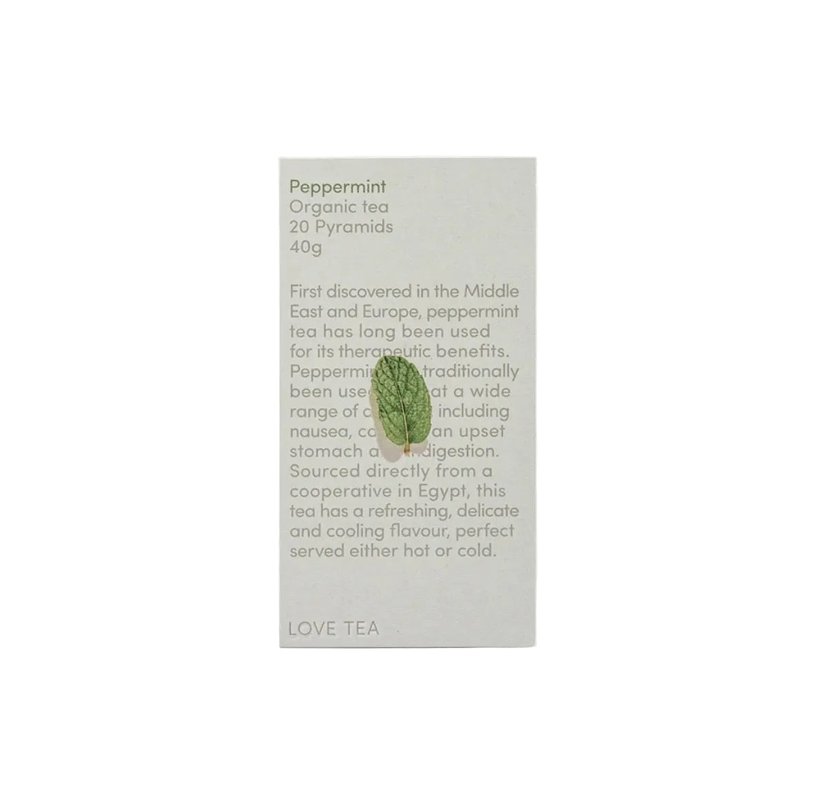 Love Tea - Peppermint Pyramid Tea Bags